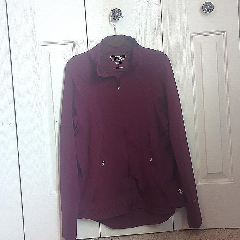 Coolibar Athletic Jacket, Large, Plum